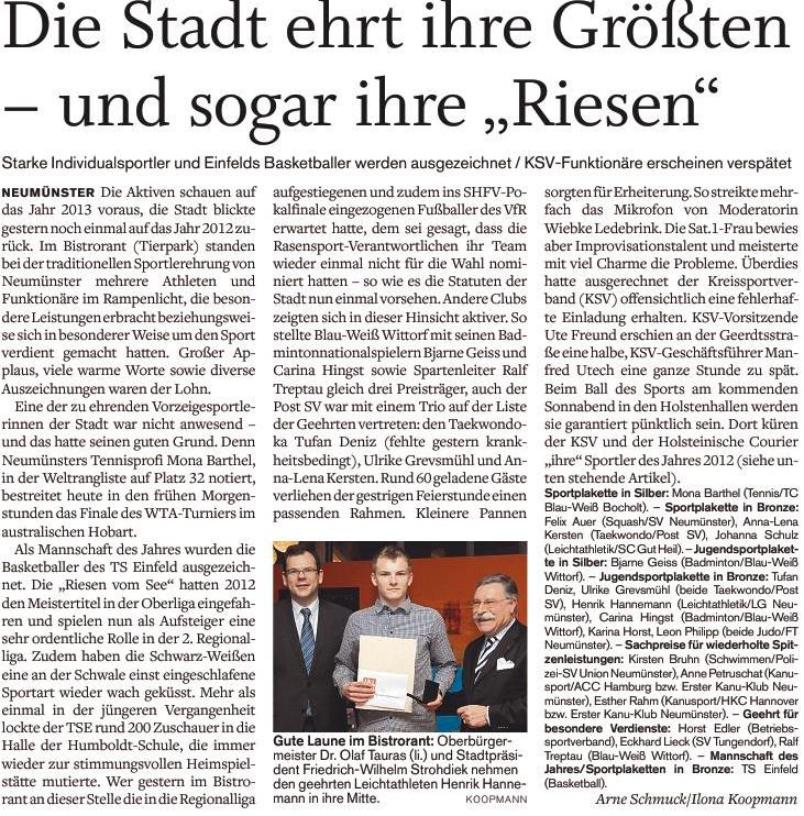 HC 12.1.2013 Bericht